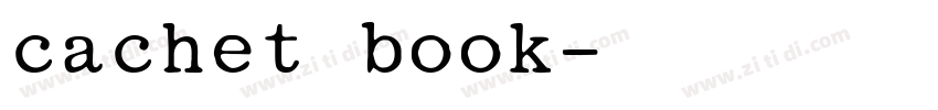 cachet book字体转换